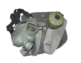 GAS MASK AND BAG M-59 SERBIA YUGOSLAVIA MILITARY ARMY