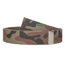 BELT COTTON WEB CAMOUFLAGE 54" WITH SILVER BUCKLE