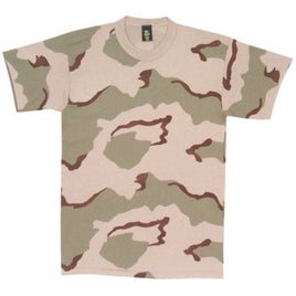 T SHIRT MENS 3-COLOR DESERT PATTERN CAMOUFLAGE (COFFEE STAIN)