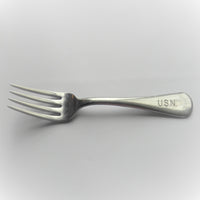 WWII FORK USN DINNER MESS HALL FLATWARE