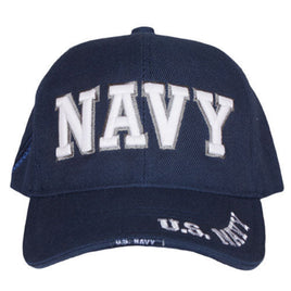 HAT NAVY EMBROIDERED BLUE BALL CAP