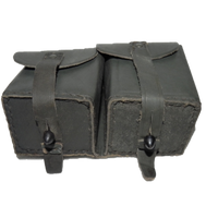 WWII MILITARY ITALIAN DOUBLE AMMO POUCHES FOR CARCANO RIFLE