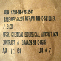 USGI M24 GAS MASK BAG AIRCRAFT CHEMICAL BIOLOGICAL