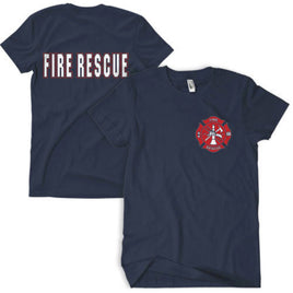 T SHIRT FIRE RESCUE TWO SIDED