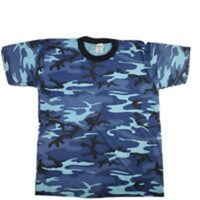 T SHIRT MENS BLUE CAMOUFLAGE