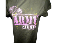 WOMENS T SHIRT ARMY GRAPHIC ROSE & HELMET