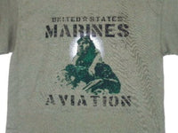 T SHIRT MENS MARINE USMC AVIATION GRAPHIC LOGO