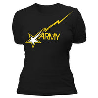 WOMENS T SHIRT ARMY GRAPHIC STAR